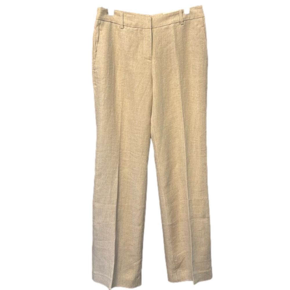 LOFT Tan Wide Leg Pants Structured Tailored Design